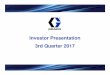 Investor Presentation 3rd Quarter 2017