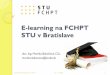 E-learning na FCHPT STU v Bratislave