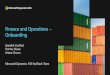 Finance and Operations Onboarding - Microsoft Dynamics