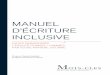 MANUEL D’ÉCRITURE INCLUSIVE - Toulouse III
