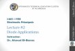 Lecture #2 Diode Applications 2014
