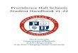 Student Handbook 21-22 - providencehall.com