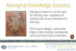 Aboriginal Knowledge Systems