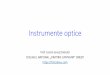Sisteme centrate de lentile subțiri - ISJ Bacau
