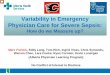 Variability in Emergency Physician Care for Severe Sepsis