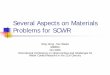 Several Aspects on Materials problems for SCWR