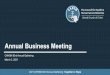 Annual Business Meeting - CHHSM