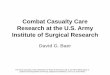 Combat Casualty Care Research at the U.S. Army Institute