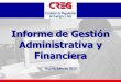 Informe de Gestión Administrativa y Financiera