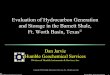 Evaluation of Hydrocarbon Generation and Storage in the 