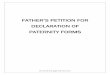 FATHER’S PETITION FOR DECLARATION OF PATERNITY …
