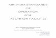 MINIMUM STANDARDS OF OPERATION FOR ABORTION