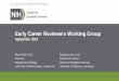 Early Career Reviewers Working Group - | NIH Center for 