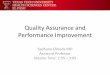 Quality Assurance and Performance Improvement