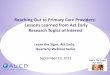 Reaching Out to Primary Care Providers: Lessons Learned 