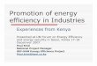 Promotion of energy efficiency in Industries