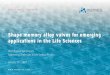 Shape memory alloy valves for emerging applications in the 
