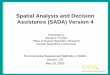 Spatial Analysis and Decision Assistance (SADA) Version 4