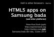HTML5 apps on Samsung bada - QuirksMode