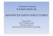 II B.tech II semester Lecture notes on ADVANCED DATA 