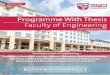 Programme With Thesis - FACULTY OF ENGINEERING