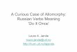 A Curious Case of Allomorphy: Russian Verbs Meaning ‘Do It 