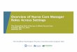 Overview of Nurse Care Manager Roles Across Settings