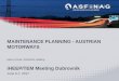 MAINTENANCE PLANNING - AUSTRIAN MOTORWAYS