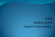 3.02 Understanding Health Informatics