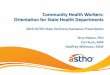 Community Health Workers: Orientation for State Health 