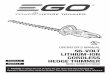 OPERATOR'S MANUAL 56-VOLT LITHIUM-ION CORDLESS HEDGE TRIMMER