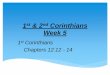 1st & 2nd Corinthians Week 5