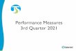 Performance Measures 3rd Quarter 2021