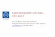 Semiconductor Devices, Fall 2014 - KTH