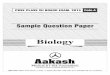 Biology (Code-A) Sample Question Paper for Class XII