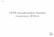 GFSR Pseudorandom Number Generators (RNGs)