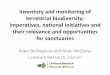 Inventory and monitoring of terrestrial biodiversity