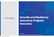 Security and Resiliency Assurance Program Overview