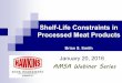 Shelf-Life Constraints in Processed Meat Products