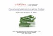 Fiscal and Administrative Policy