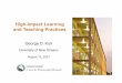 High-Impact Learning and Teaching Practices