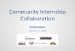 Community Internship Collaboration