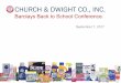 Safe Harbor Statement - Church & Dwight