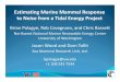 Estimating Marine Mammal Response to from a Tidal Energy 