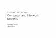 CIS 551 / TCOM 401 Computer and Network Security
