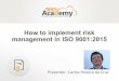 How to implement risk management in ISO 9001:2015