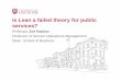 Is Lean a failed theory for public services?