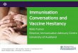 Immunisation Conversations and Vaccine Hesitancy