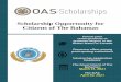 Scholarship Opportunity for Citizens of The Bahamas