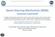 Beam Steering Mechanism (BSM) Lessons Learned